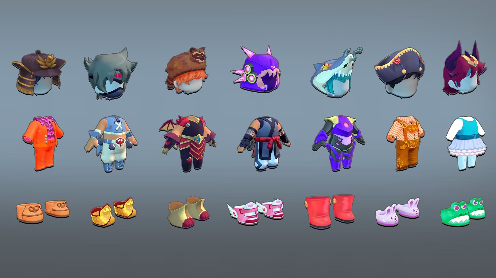 Gear cosmetics — hats, outfits, shoes