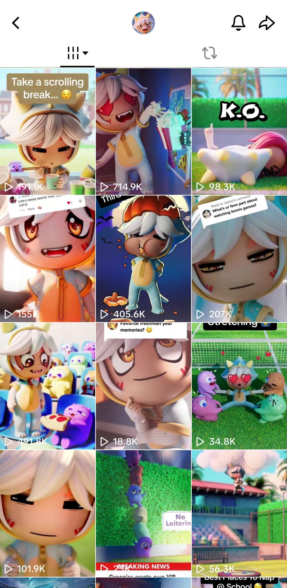 Kigu TikTok feed — more videos