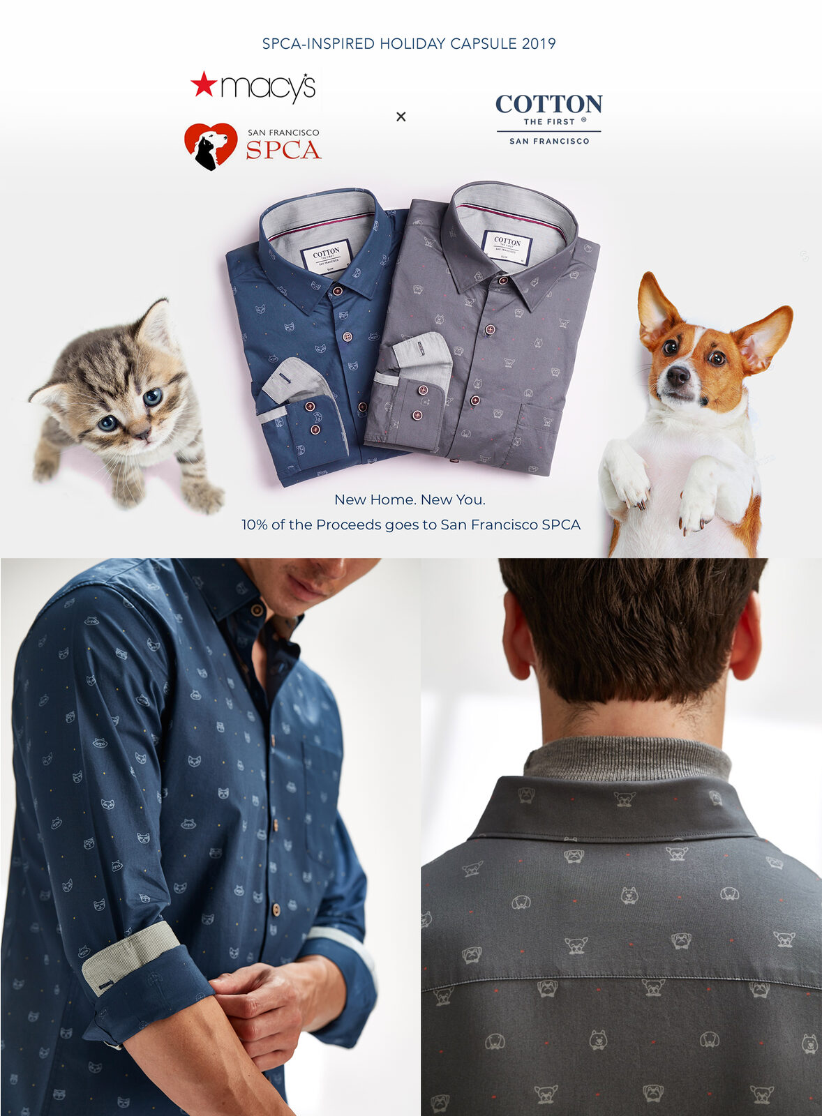 SPCA-Inspired Holiday Capsule 2019 — Macy's x SF SPCA x Cotton the First